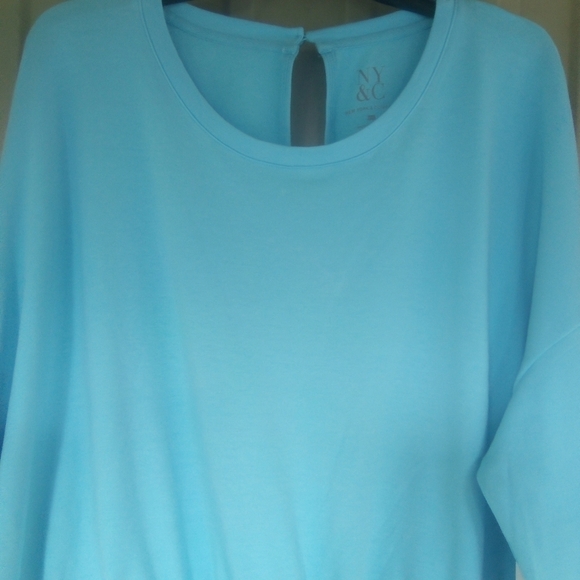 NEW Women's NY & C Baby Blue Romper Plus Size XXL - Picture 2 of 6